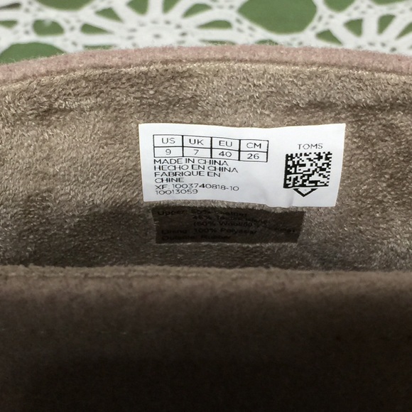 NWOB TOMS “Lacy” Tan Suede/Wool Ankle Boots - Picture 6 of 7